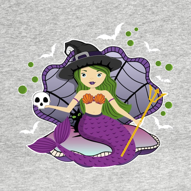 Halloween Witch Mermaid by zeno27